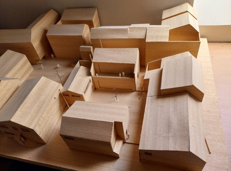*** 2 Architectuur maquettes in fineerhout ***, Hobby en Vrije tijd, Ophalen