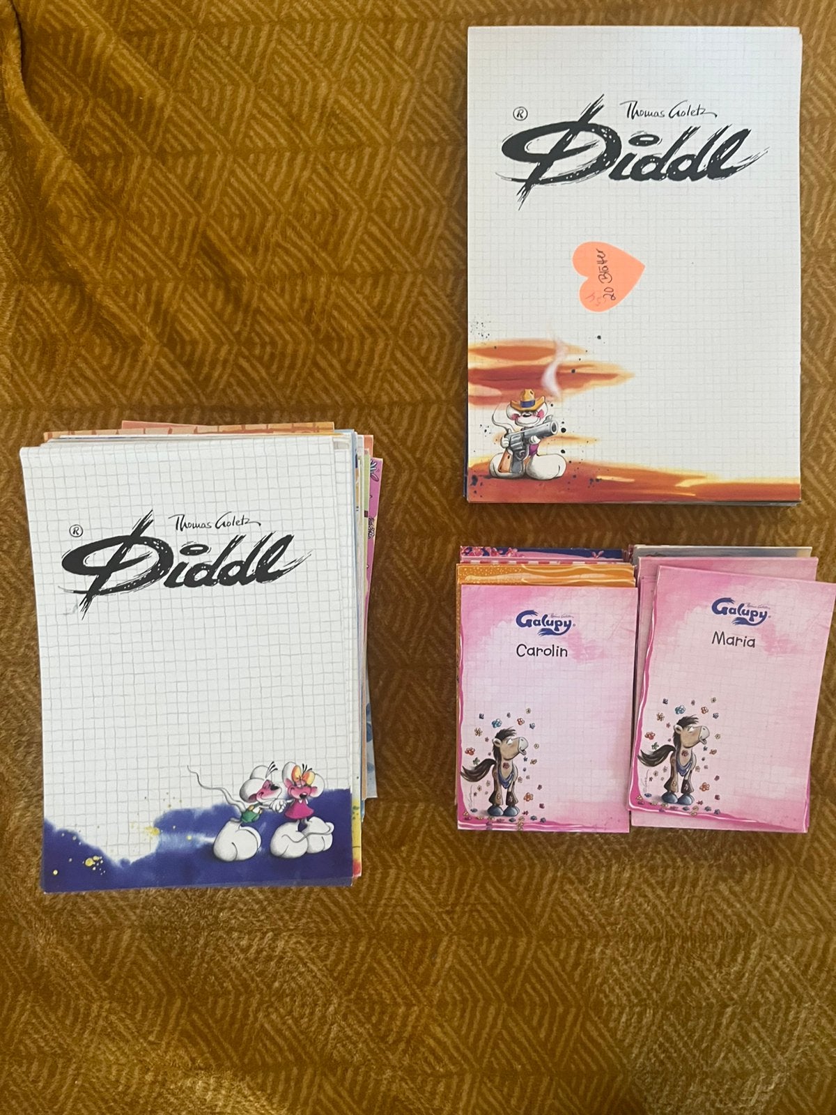 Diddl blokken te koop, Verzamelen, Ophalen, Verschillende figuren, Zo goed als nieuw, Papier, Kaart of Schrift
