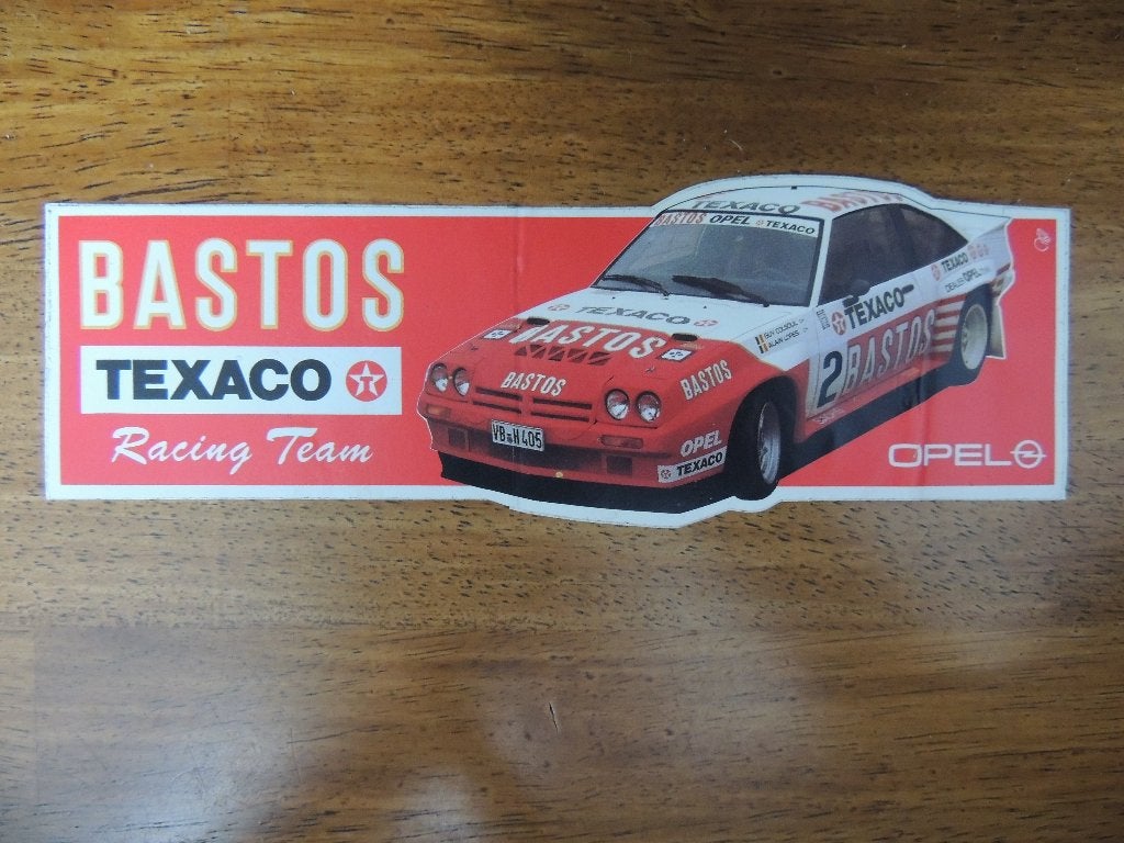 Opel manta bastos texaco racing team sticker, Verzamelen, Verzenden, Zo goed als nieuw