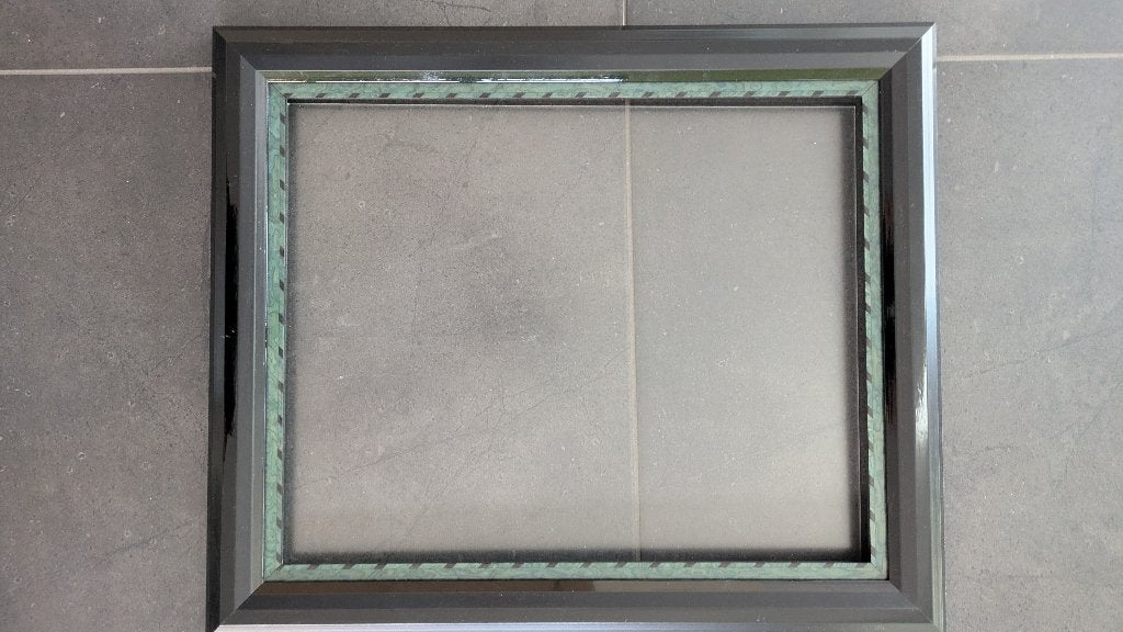 Kader Lijst Zwart met Anti Spiegel Glas, Huis en Inrichting, Ophalen, Glas, Zwart