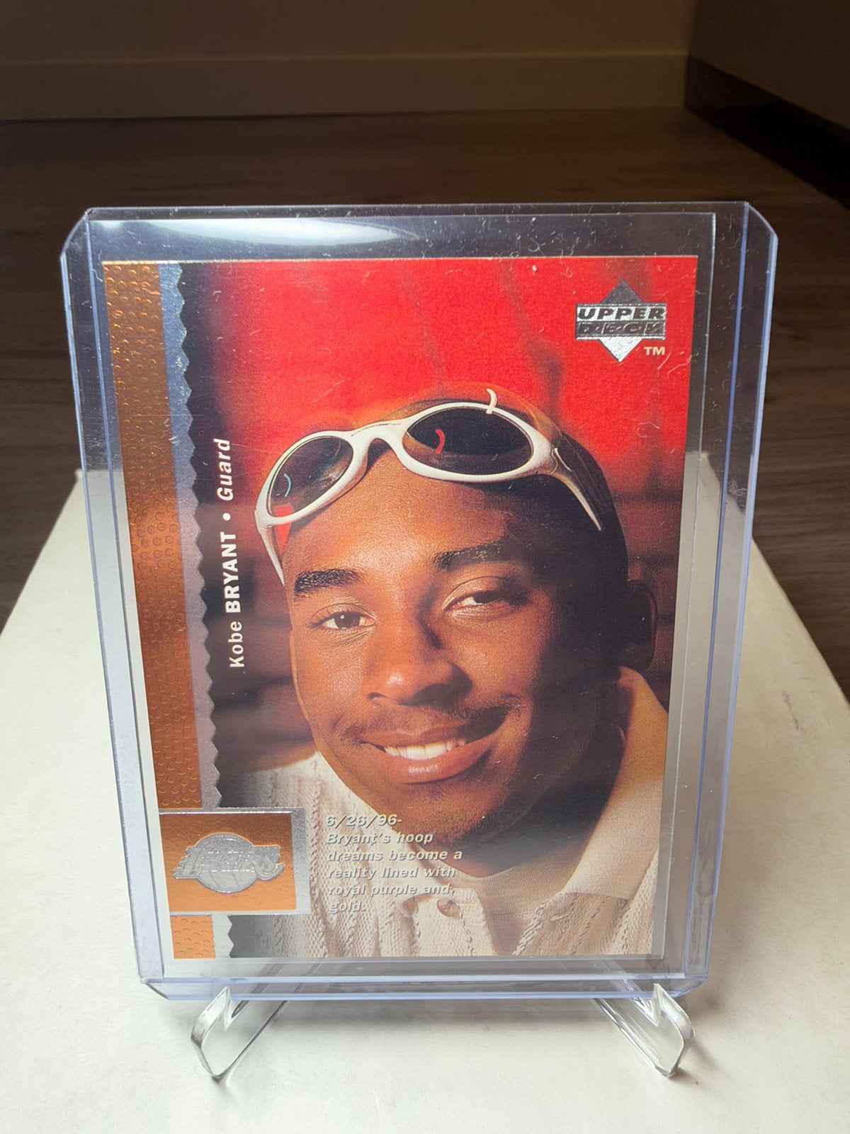 Kobe Bryant #58 Rookie Card Upper Deck LA Lakers, Ophalen of Verzenden, Zo goed als nieuw