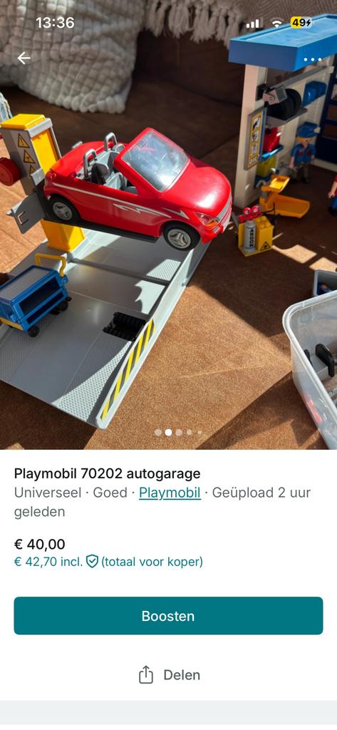 Playmobil autogarage 70202, Kinderen en Baby's, Ophalen, Zo goed als nieuw