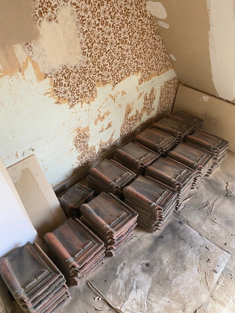 Dakpannen, Doe-het-zelf en Bouw, Ophalen, Gebruikt, Steen of Klei, 5 tot 10 m²