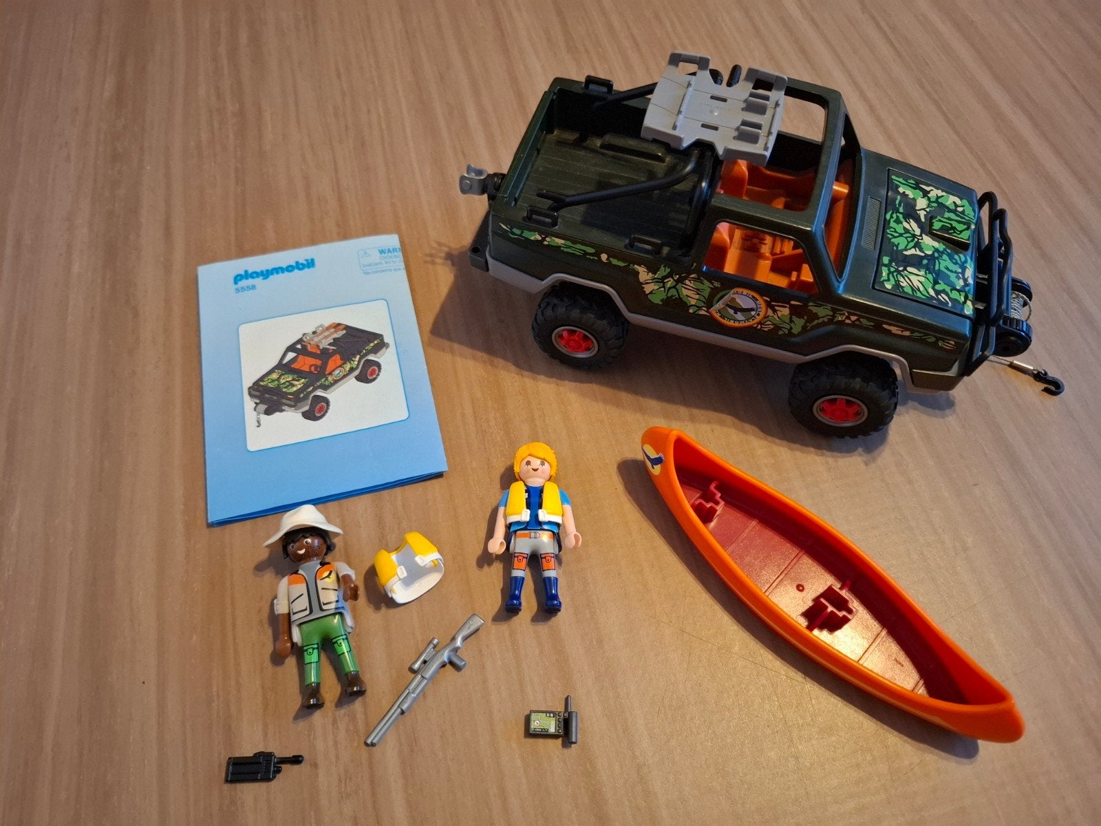 Playmobil nr 5558 Wild Life jeep met 2 avonturiers & kano, Ophalen, Wild life