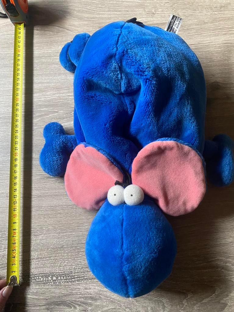 🔥 Heye Mordillo crazy-zoo blauwe muis - 1999 - zonder kruik, Kinderen en Baby's, Speelgoed | Knuffels en Pluche, Zo goed als nieuw