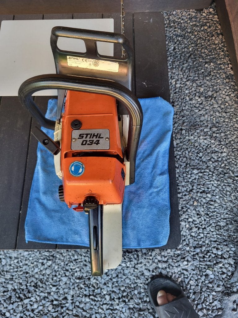 Kettingzaag Stihl, Doe-het-zelf en Bouw, Gereedschap | Zaagmachines, Ophalen, Kettingzaag