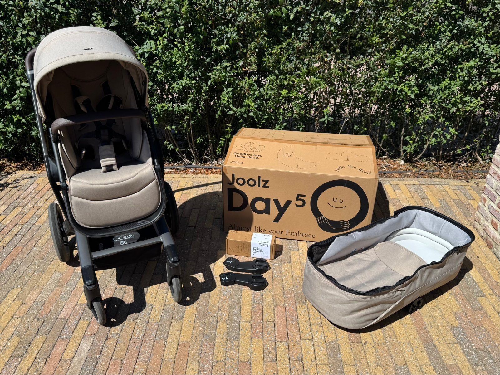 Joolz Day 5 Kinderwagen + Reiswieg – Sandy Taupe, Autres marques, Avec nacelle, Comme neuf, Enlèvement