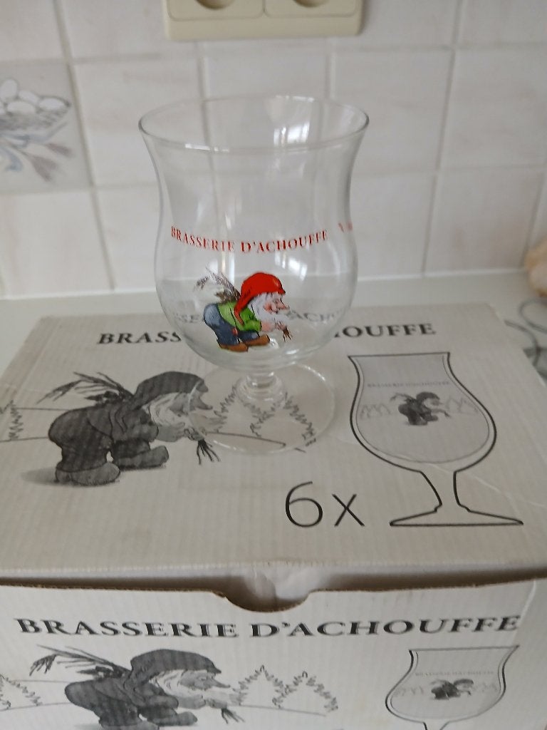 6 La Chouffe Glazen, Ophalen, Nieuw, Overige merken, Glas of Glazen