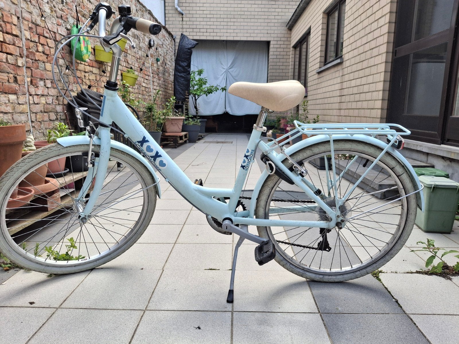 kinderfiets - licht blauw, Ophalen, Gebruikt, Velgrem, Versnellingen