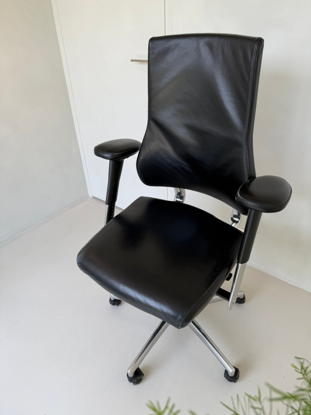 Ergonomische BMA Axia 2.5 bureaustoel in zwart leder, Ophalen, Gebruikt, Zwart, Bureaustoel