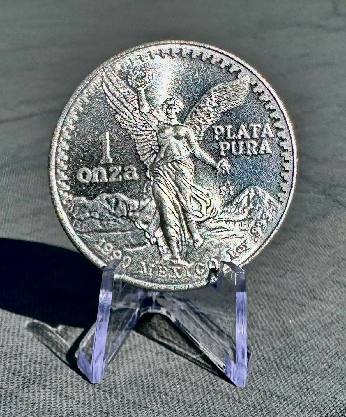 Libertad 1 oz zilver munten 1990, Verzenden, Zilver
