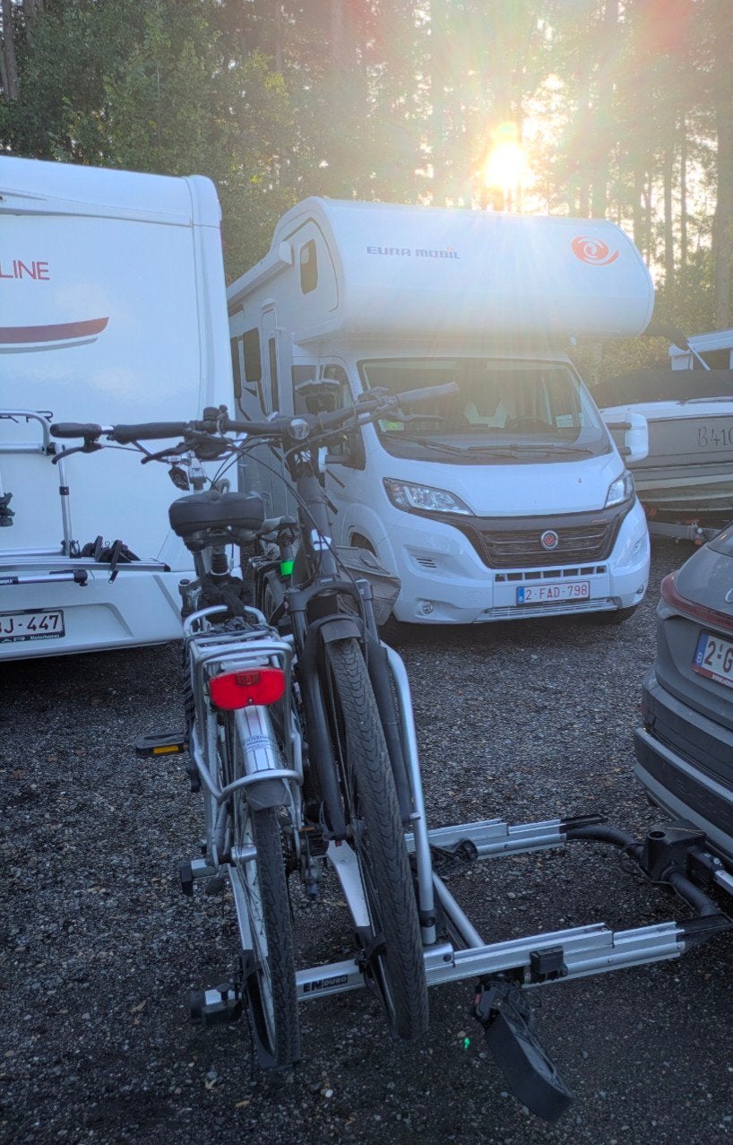 Enduro fietsendrager uitschuifbaar, Auto diversen, Ophalen, Gebruikt, Brede banden, 2 fietsen