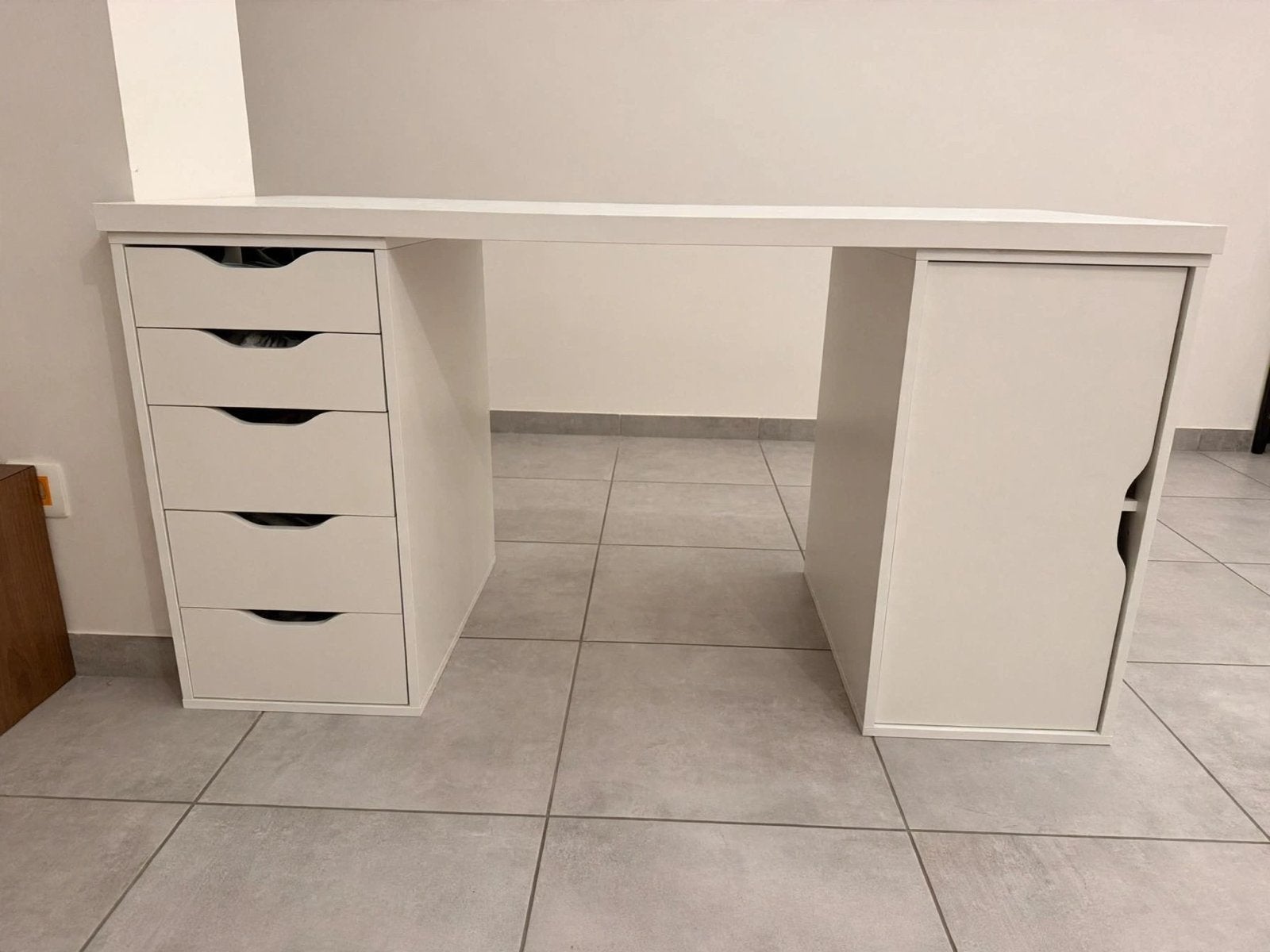 Bureau IKEA LAGKAPTAN/ALEX — blanc, Comme neuf, Enlèvement, IKEA, 140 cm