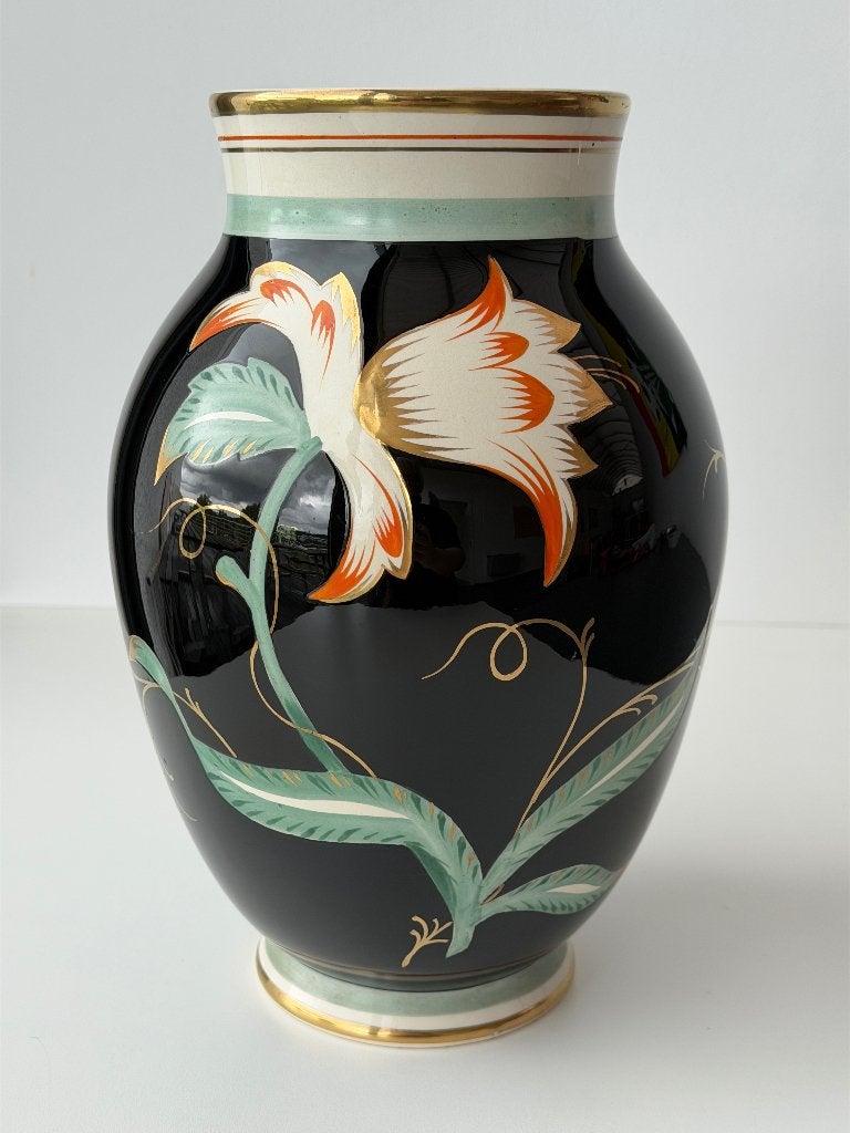 Jugendstil Vaas Villeroy & Boch Schramberg (1883-1912), Antiek en Kunst, Ophalen of Verzenden