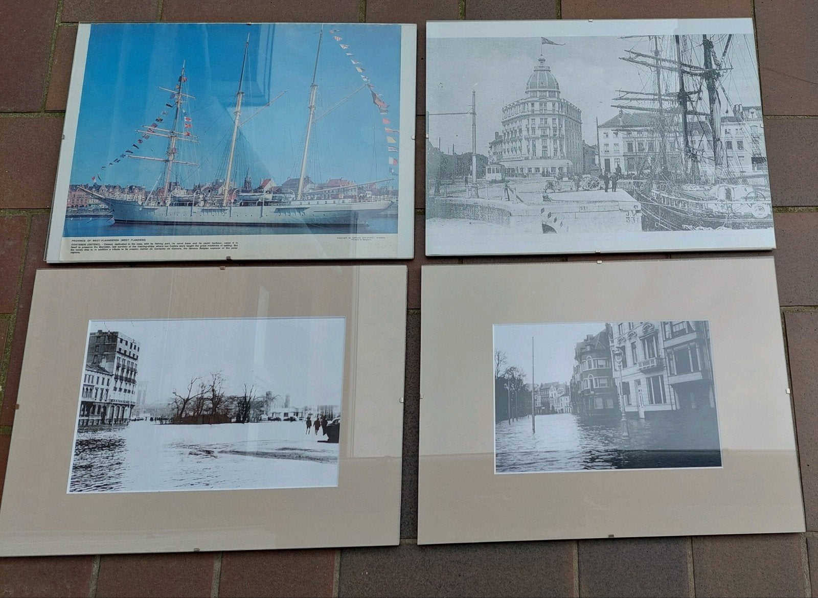 Inondations de 1953 à Ostende - Mercatordok, Enlèvement, Reproduction, Sous verre
