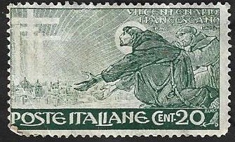 1 Postzegel Italië 1926 Sint Franciscus, Ophalen of Verzenden, Postfris