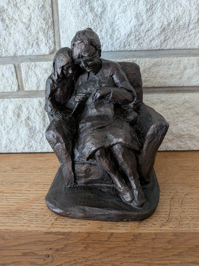 Beeld Grootmoeder met meisje, Antiek en Kunst, Ophalen
