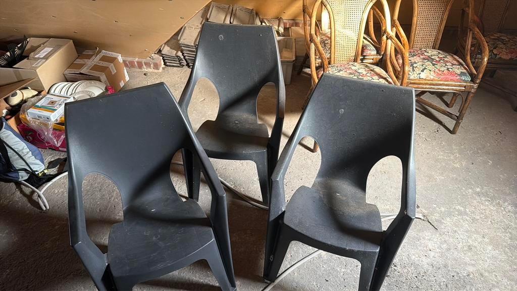 Tuinstoelen 3stuks, Ophalen, Zo goed als nieuw, Grijs