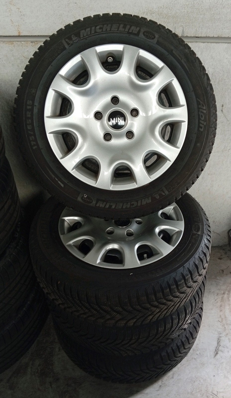 Winterbanden Mini One Cooper 5X112 TPMS 15inch 7-8mm ❄️, Enlèvement, Mini