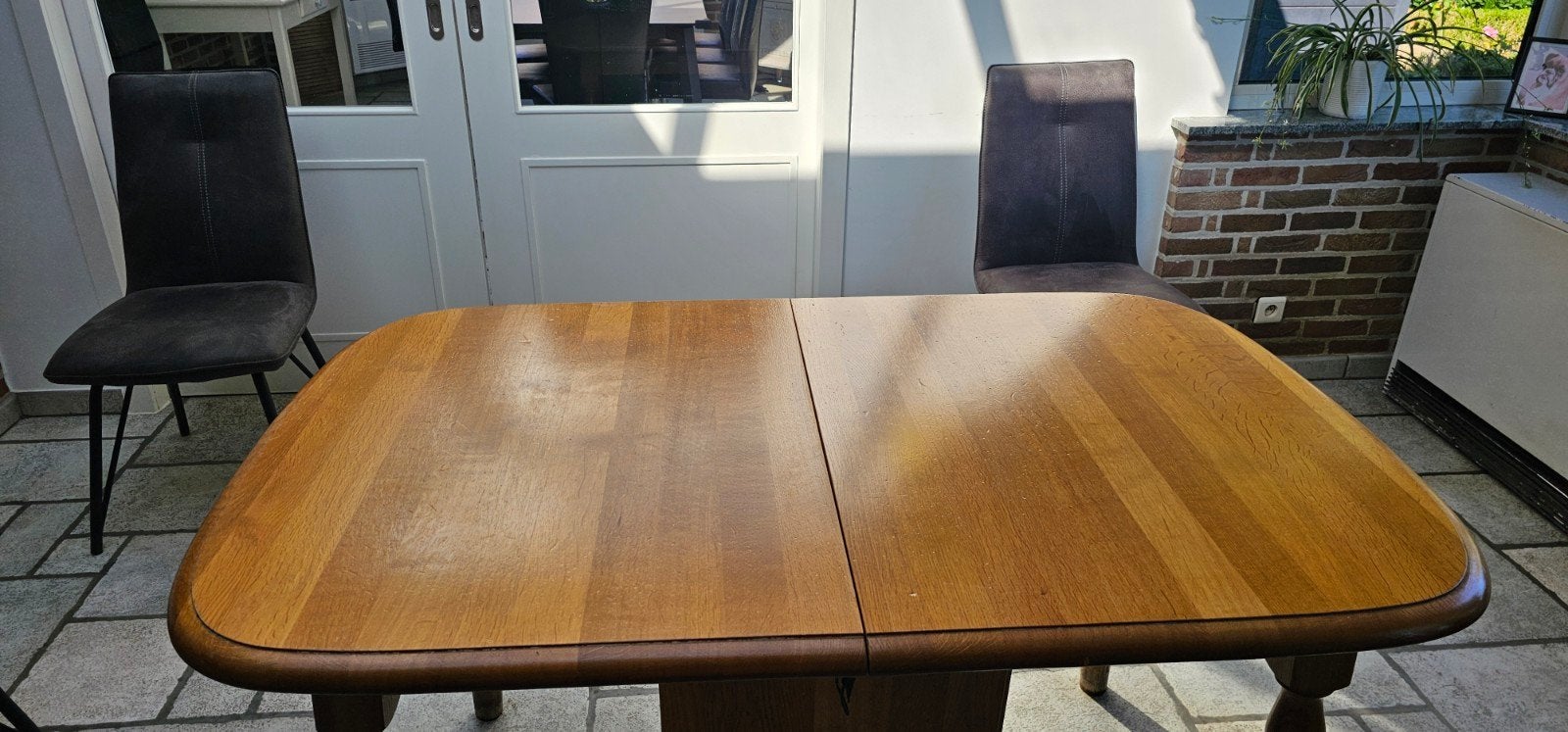 table de cuisine, pin. 180 x 86 cm. Pliable, Enlèvement, Autres matériaux, Brun