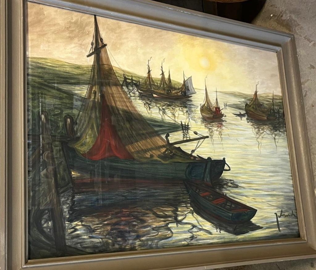 Schilderij “Marine” – Theo Idserda (90 x 70 cm), Antiek en Kunst, Ophalen