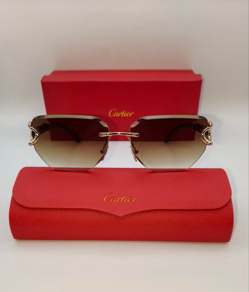 Cartier diamond cut zonnebril, Handtassen en Accessoires, Zonnebrillen en Brillen | Heren, Verzenden, Zonnebril