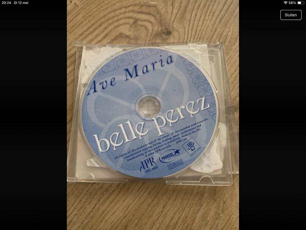 Cd belle perez (ave maria), Cd's en Dvd's, Ophalen of Verzenden, Zo goed als nieuw