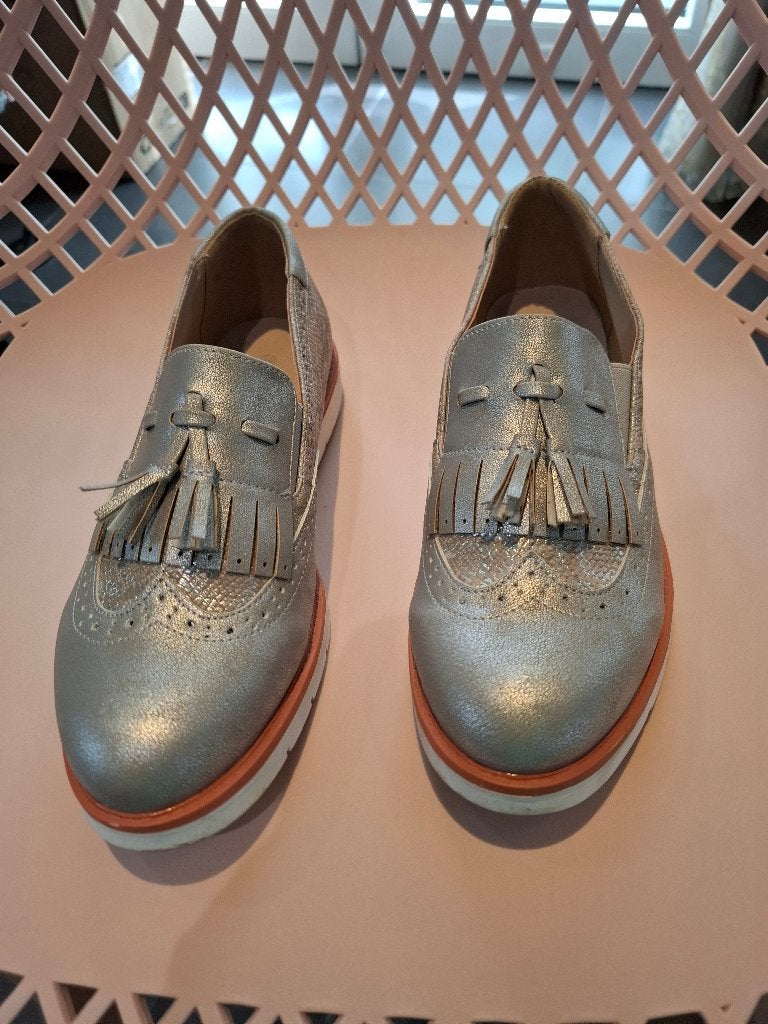 Mocassins neufs argentés, Kleding | Dames, Schoenen, Ophalen, Schoenen met lage hakken, Overige kleuren, Sans marque