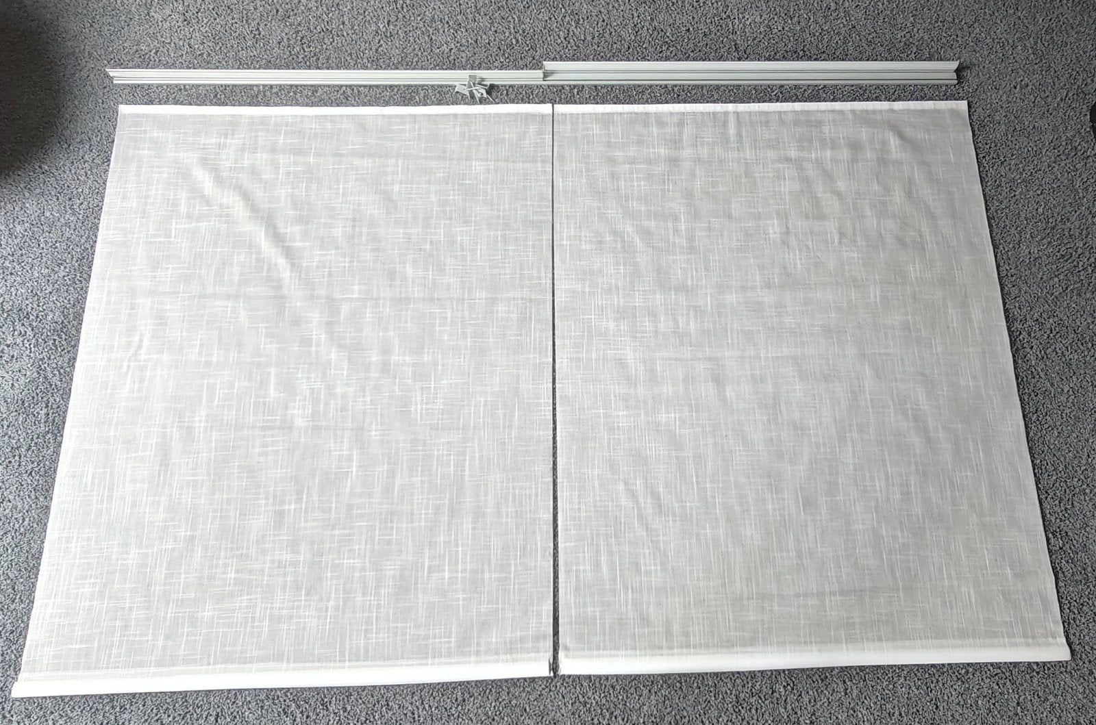 paneelgordijn met dubbel gordijnrail spoor (2x1m) 128cm hoog, Ophalen, Zo goed als nieuw