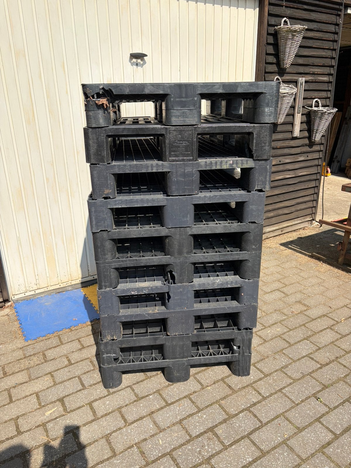 Plastiek paletten, Ophalen, Gebruikt