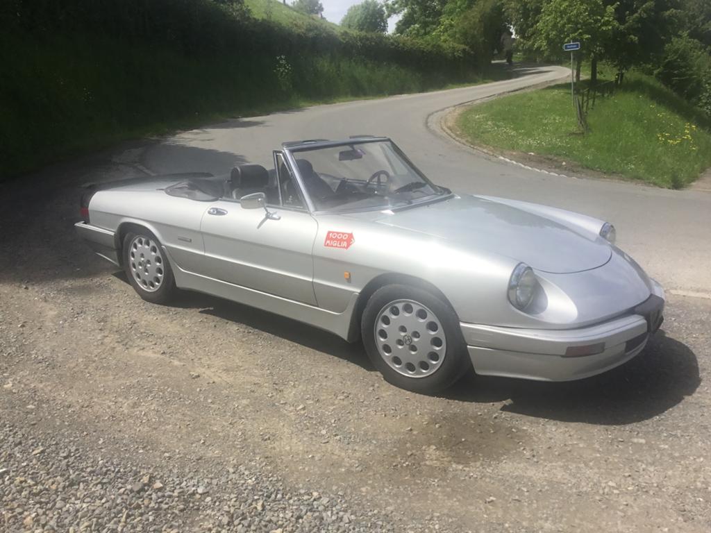 Alfa spider 2l, Autos, Cuir, Argent ou Gris, Boîte manuelle, Spider