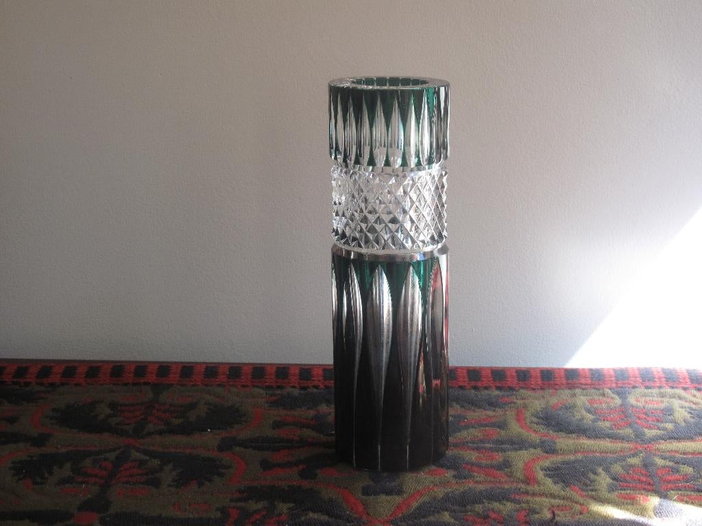 Val Saint Lambert vaas groen, Ophalen of Verzenden