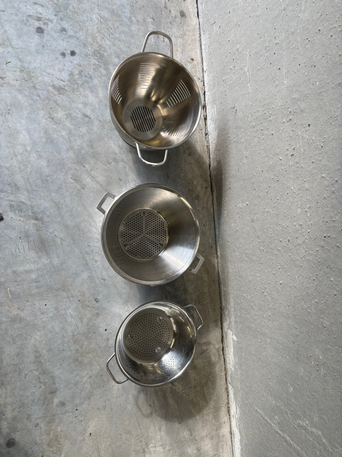 Inox keuken vergiet/zeef, Ophalen