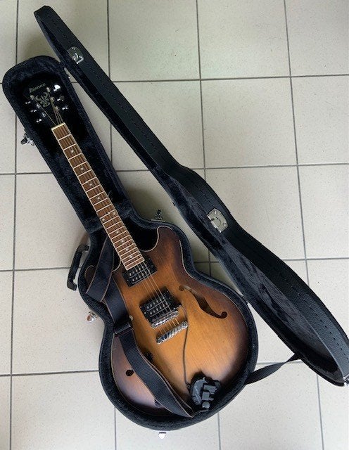 SET: Ibanez AS53L linkshandig incl. complete Roland GR-33, Ophalen, Zo goed als nieuw