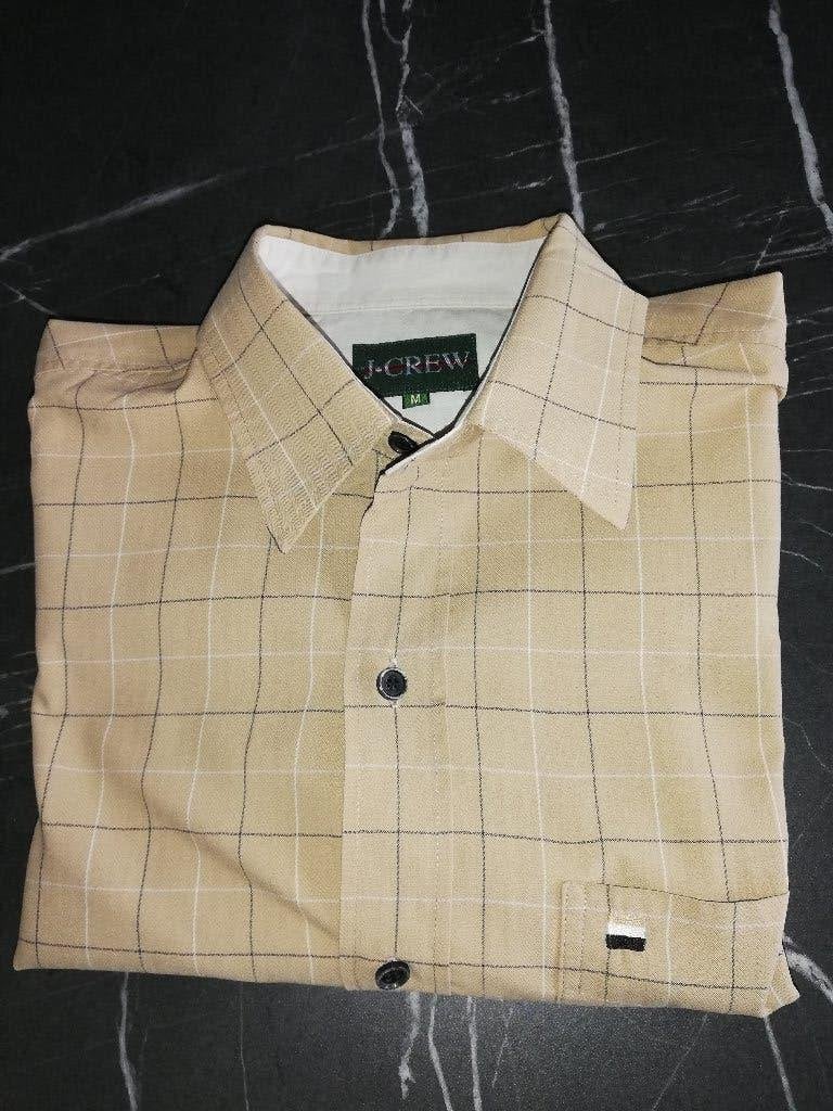 herenhemd/overhemd medium, Kleding | Heren, J-Crew, Beige, Zo goed als nieuw, Halswijdte 39/40 (M)