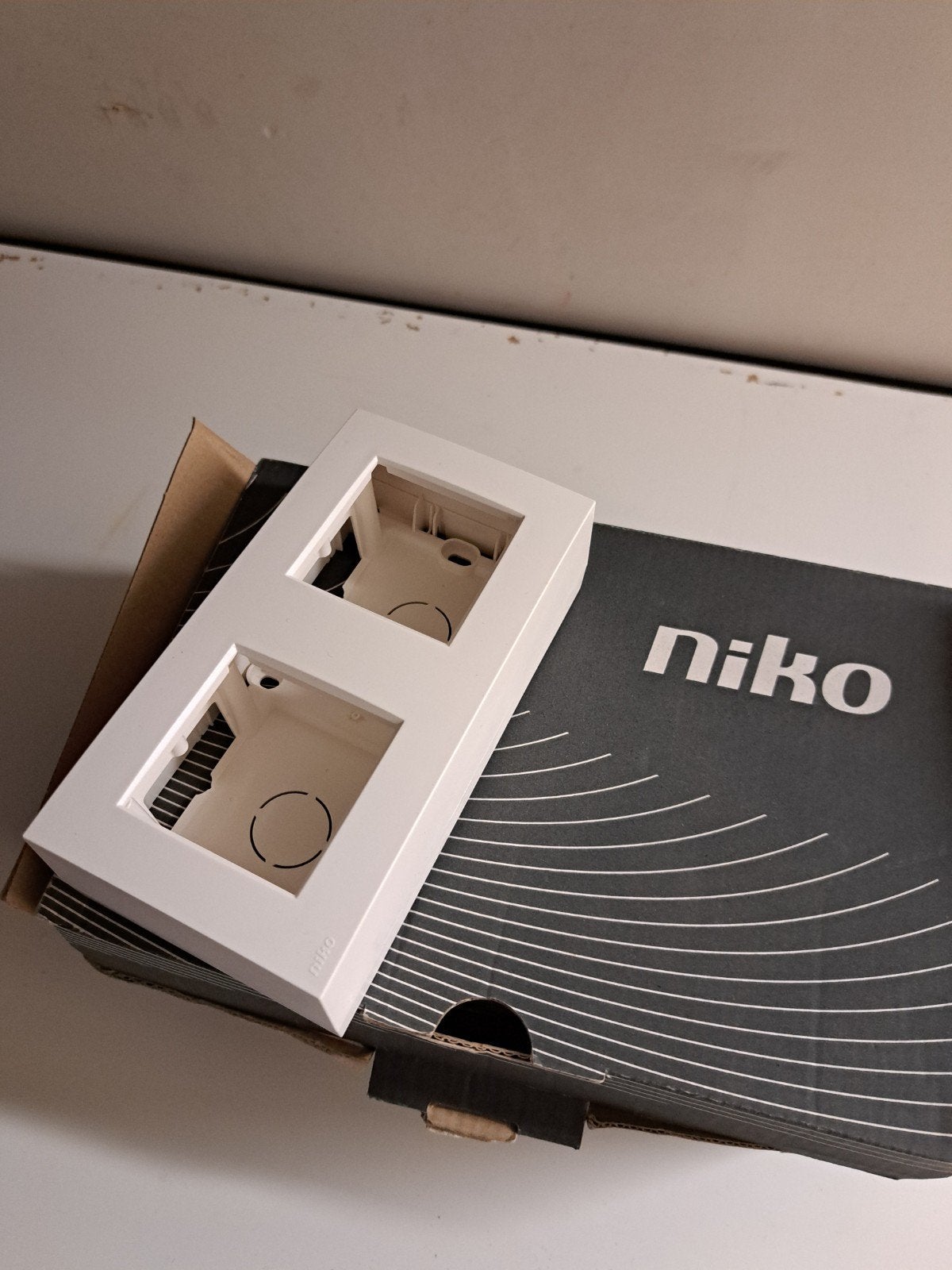 Boîtier double Niko blanc, Nieuw