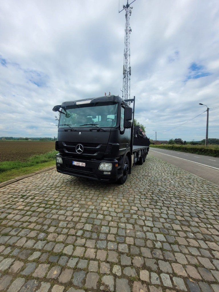 Mercedes-Benz 3236 8x4-4 ACTROS+GRUE HIAB 166E-5 HIPRO/32TON, Automaat, Euro 5, Zwart, Zwart