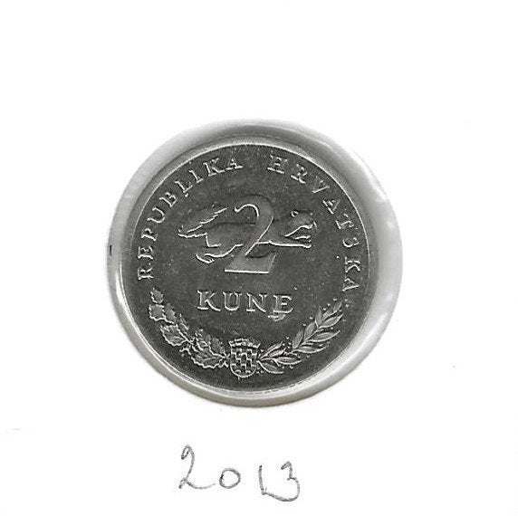 Kroatië, 2 Kune 2013., Ophalen of Verzenden, Overige landen, Losse munt