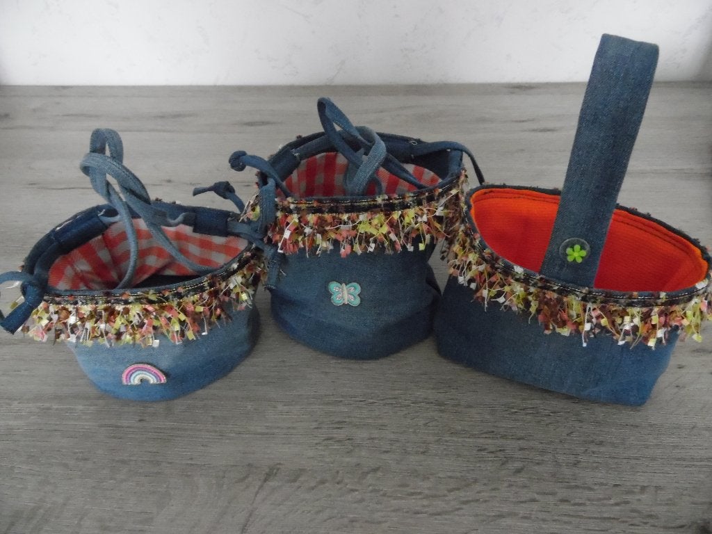 Jeans handtassen, Enfants & Bébés, Accessoires de mode pour enfants, Neuf, Enlèvement ou Envoi, Bleu, Doublé
