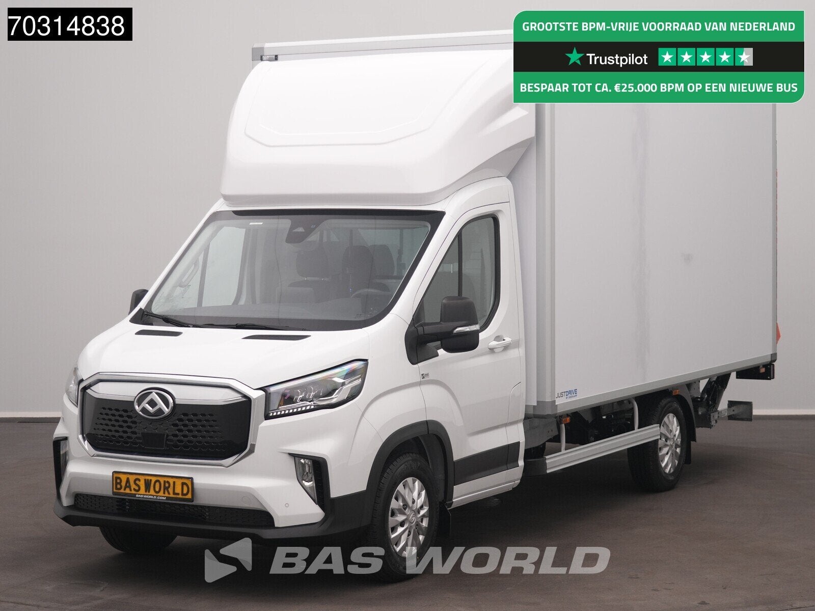 Maxus eDeliver 9 100% Elektrisch 65kWh Dhollandia Laadklep B, Automaat, Stof, 750 kg, Maxus