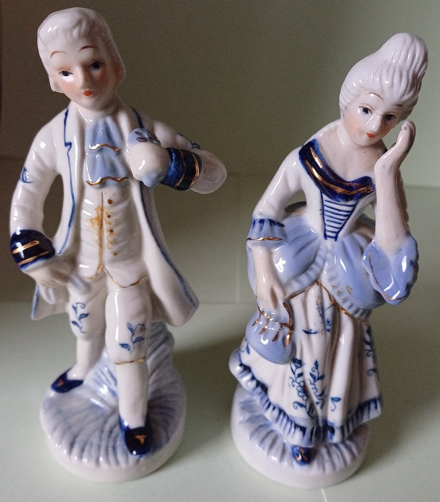 lot de 14 statuettes biscuit faience porcelaine, Antiquités & Art, Enlèvement ou Envoi