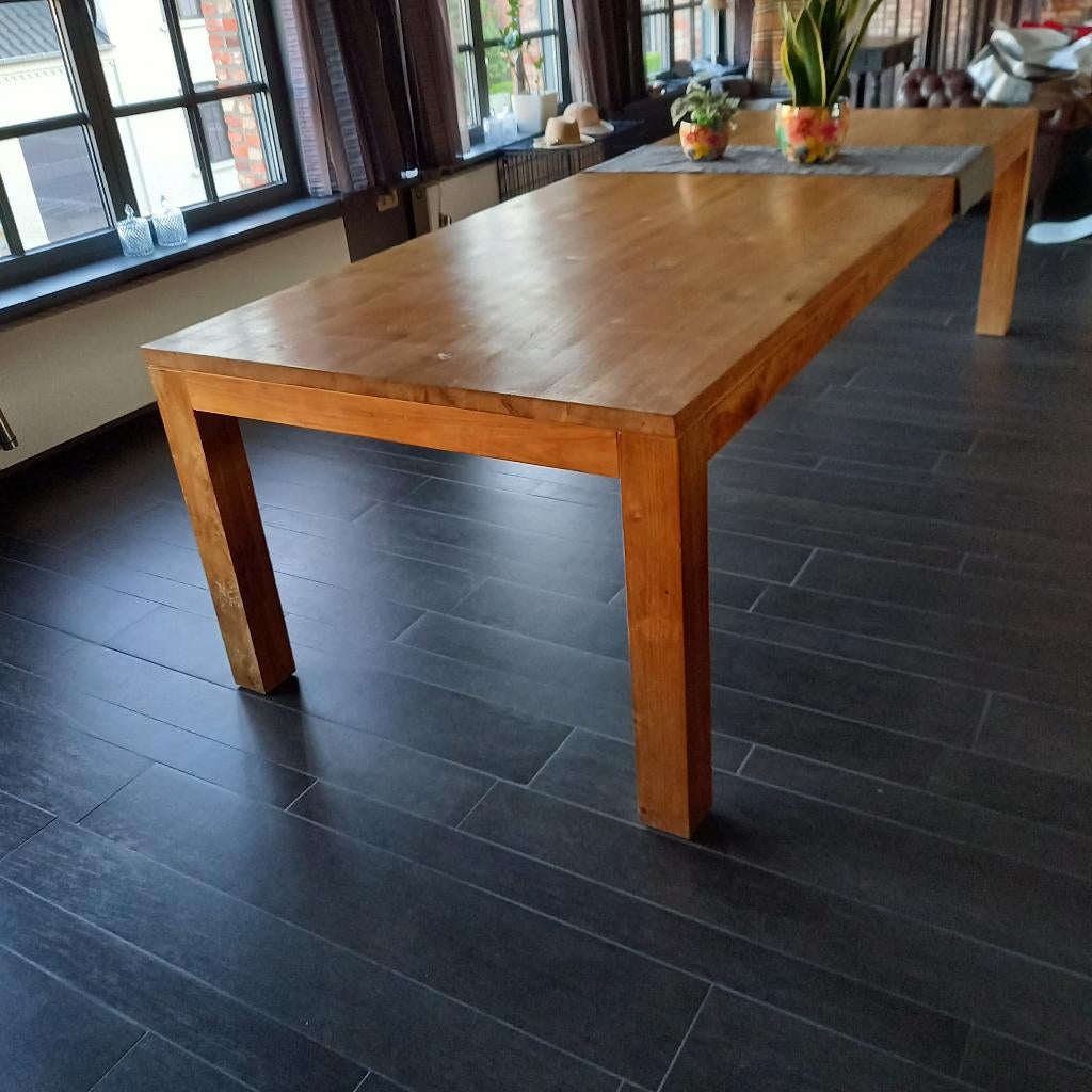 tafel 3m lang en 110 cm breed 79cm hoog, Ophalen, Nieuw, Teakhout