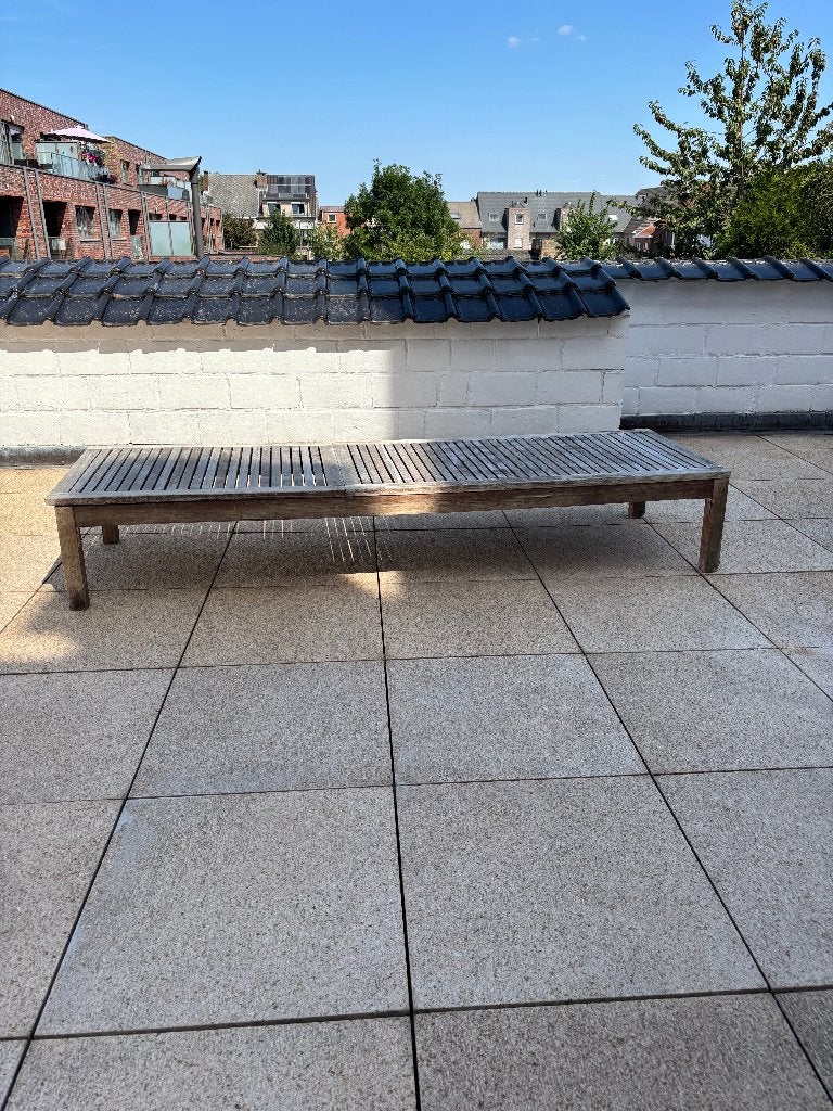 Chaise longue en teck massif, Enlèvement, Utilisé, Bois de teck, Réglable