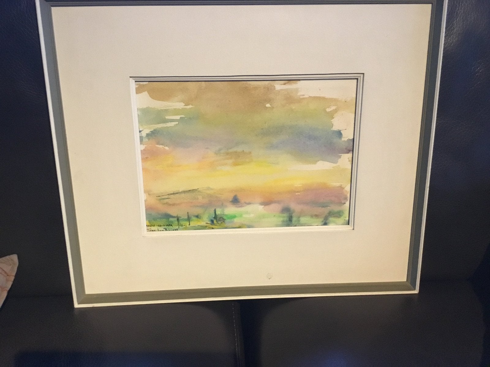 Tony-Luc Blickx —Aquarelle: Assisi 22-1-1959 afmeting: 57x47, Antiek en Kunst, Ophalen