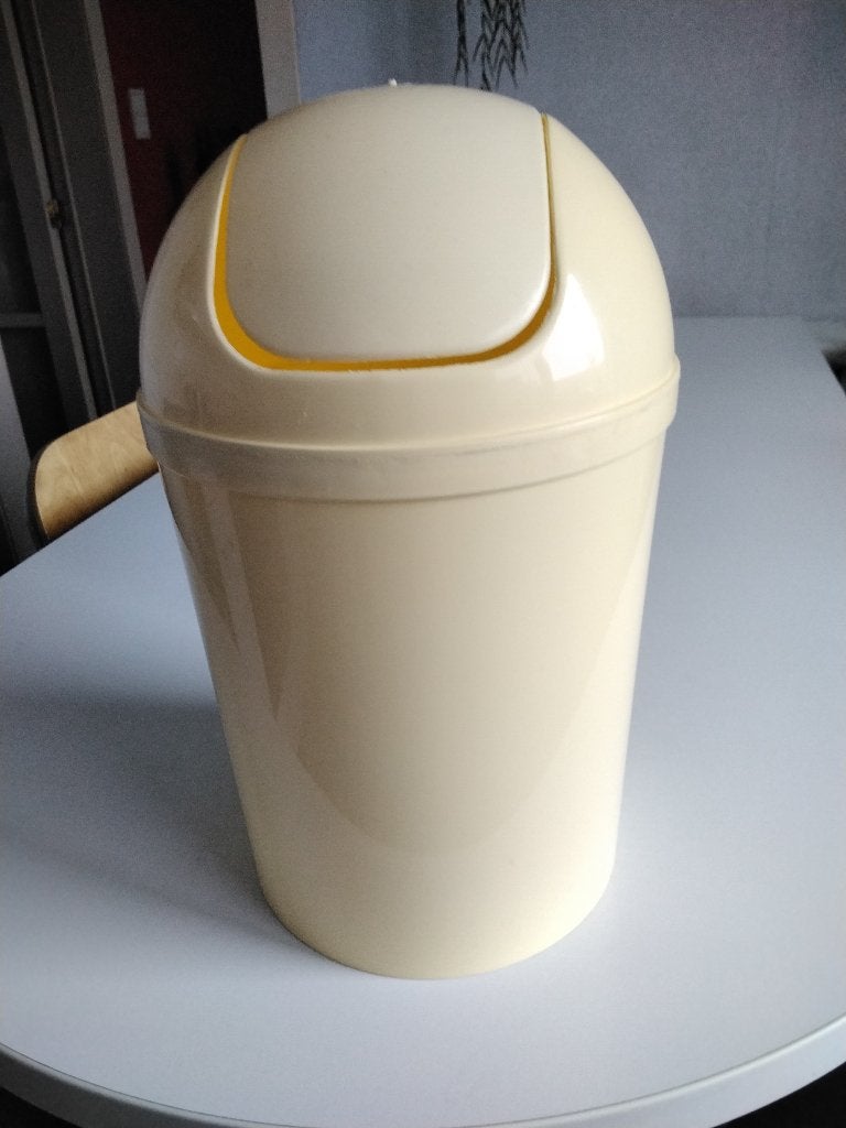 Poubelle toilette/Salle-de-bain de 6 l. couvercle tournant, Maison & Meubles, Moins de 10 litres, Enlèvement ou Envoi, Synthétique