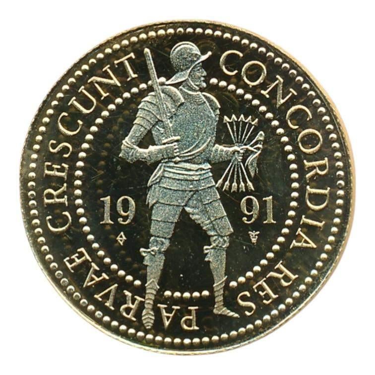 Nederland Gouden Dubbele Dukaat 1991, Ophalen of Verzenden, Goud