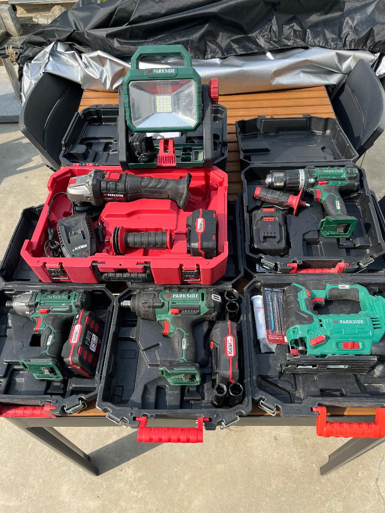 Parkside set accumachines, Doe-het-zelf en Bouw, Gereedschap | Boormachines, Gebruikt, Overige typen, Ophalen of Verzenden