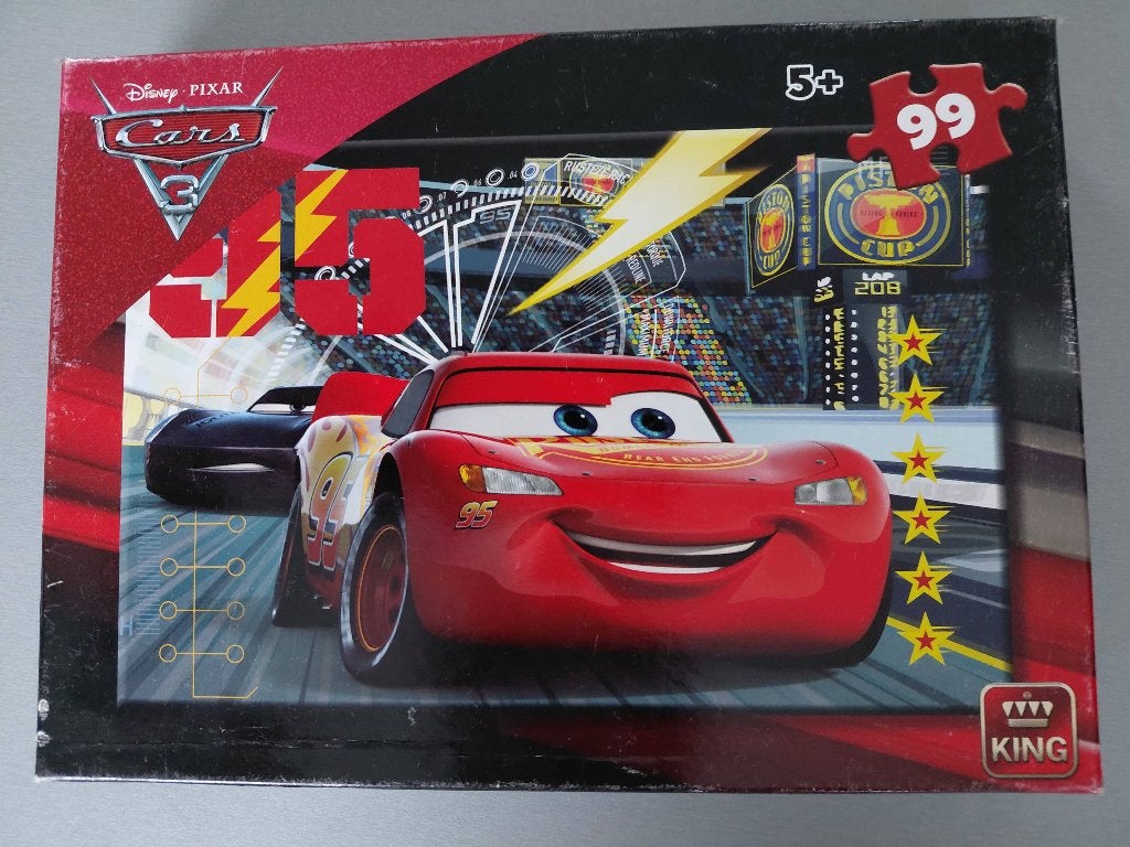 Puzzle King Cars 3 5+, Enlèvement ou Envoi, Plus de 50 pièces, Comme neuf, 4 à 6 ans