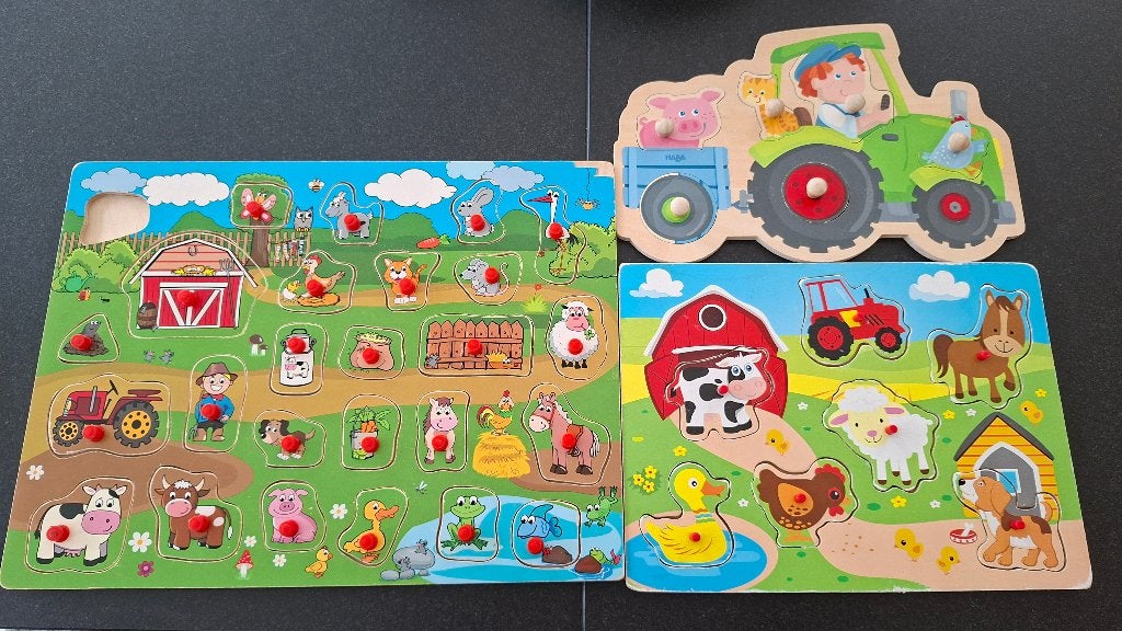 Houten legpuzzels boerderij, Ophalen, Gebruikt, Overige typen