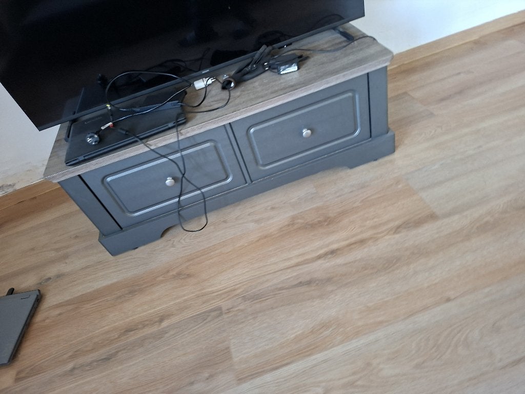Stijlvolle salontafel met 2 lades – grijs/houtlook, Huis en Inrichting, Tafels | Salontafels, Ophalen